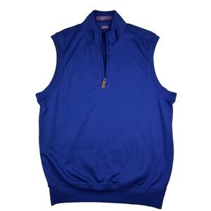 Martin Mens 1/4-Zip Vest Sleeveless Sweater Size Small Golf